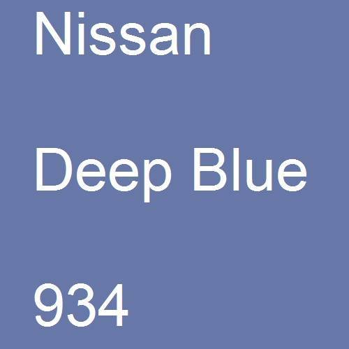 Nissan, Deep Blue, 934.